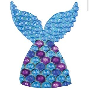 iscream Sparkly Rhinestone Mermaid Tail 2" Mini Vinyl Cling Decal - New